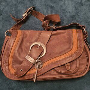 Dior Gaucho Double Saddle Bag in Brown Leather